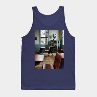 Teachers - One Room Schoolhouse With Clock Tank Top